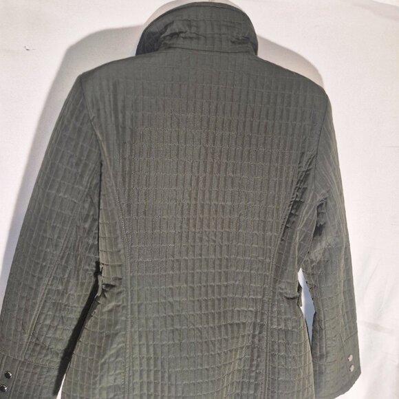 ST. JOHN'S BAY Long jacket, lined, waffled design, black in size Medium - Picture 10 of 16